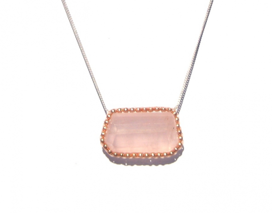 Hard Candy Necklace, pink quartz