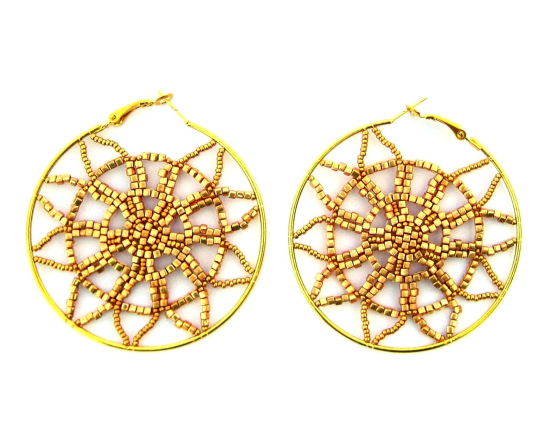 Golden Flora Hoops