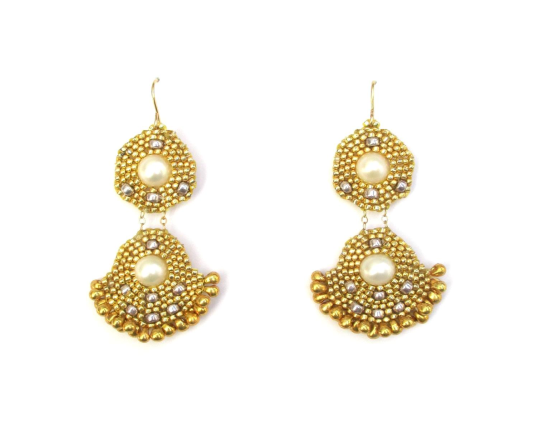 Orion Duo Earrings, pearl