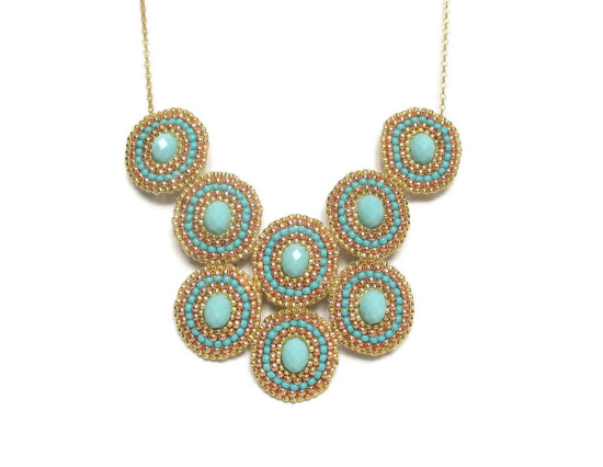 Laloo – Bullseye Necklace, blue glass