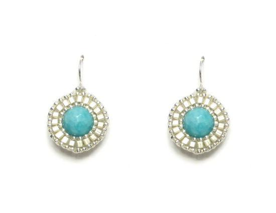 Laloo – Dottie Earrings, blue jade and silver