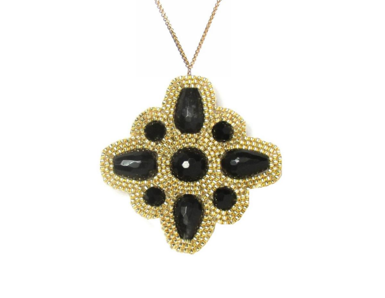 Laloo – North Star Pendant, onyx and obsidian