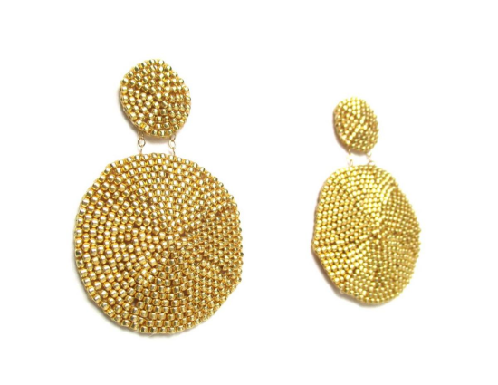 Laloo – Sand Dollar Earrings, gold, large side