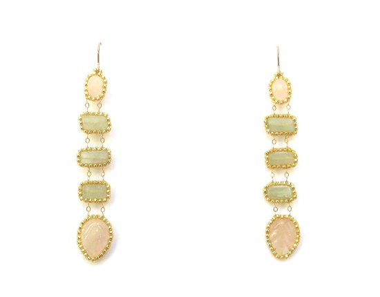 Laloo – Jianmu Feather Dusters, amazonite and pink quartz