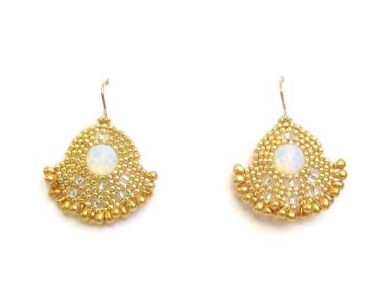 Laloo – Orion Solo Earrings, moonstone with gold