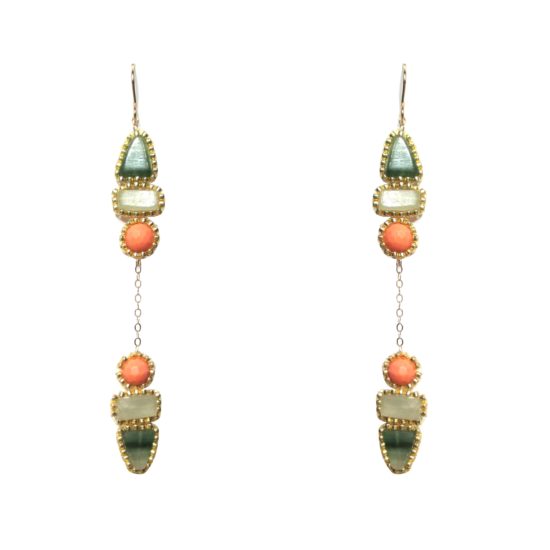 Laloo – Arrow Dusters, green and coral