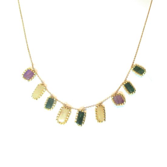 Laloo – Confetti Necklace, purple clear and green