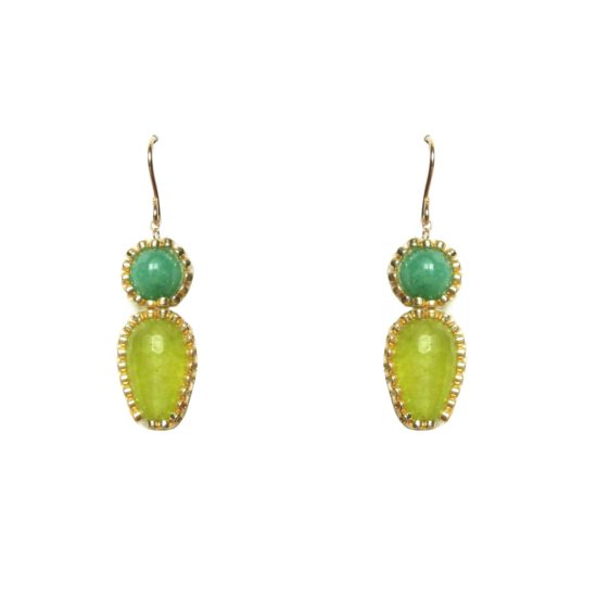 Laloo – Firefly Earrings, greens