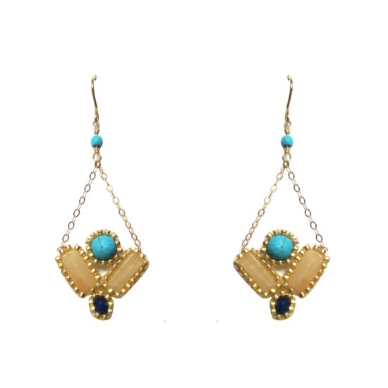 Laloo – Kaleidoscope Earrings, blue