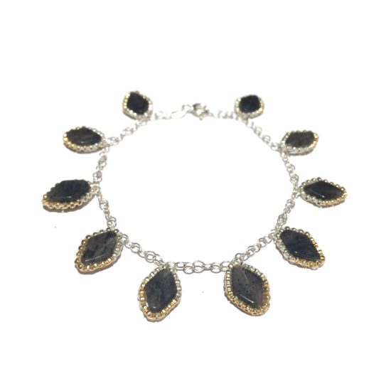 Laloo – Lapis leaf bracelet