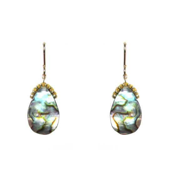 Laloo – Teardrop Earrings, abalone