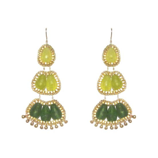 Laloo – Cactus Bloom Chandeliers, green jade